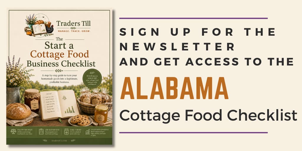 Alabama cottage food checklist cover