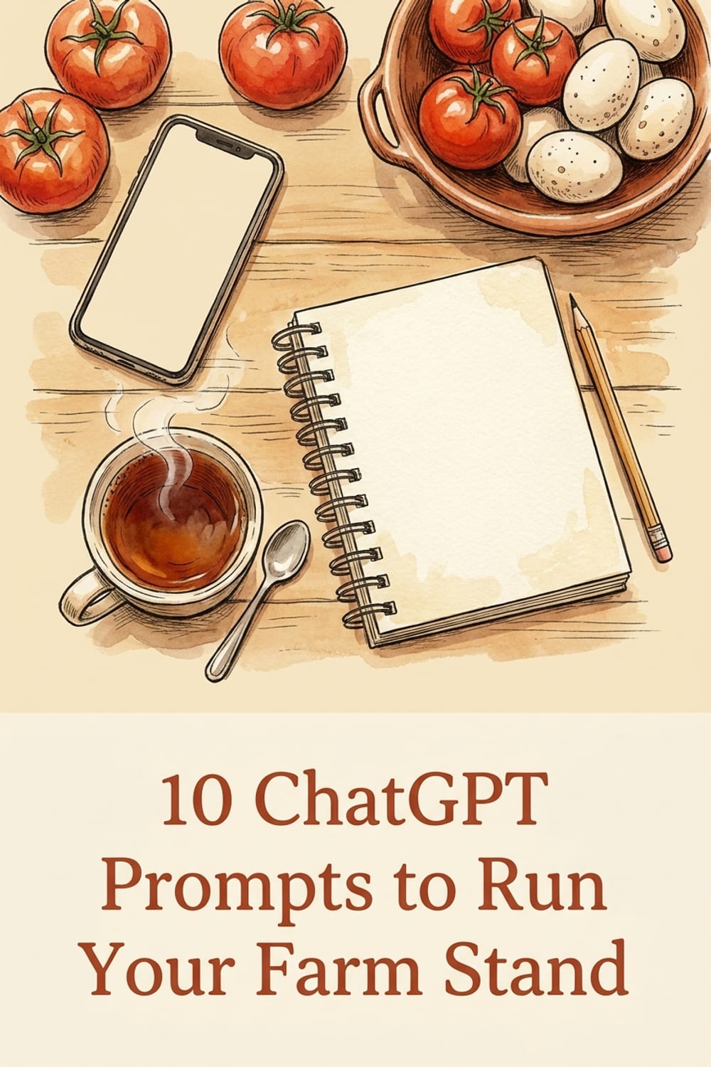 Pinterest pin: 10 ChatGPT Prompts to Run Your Farm Stand