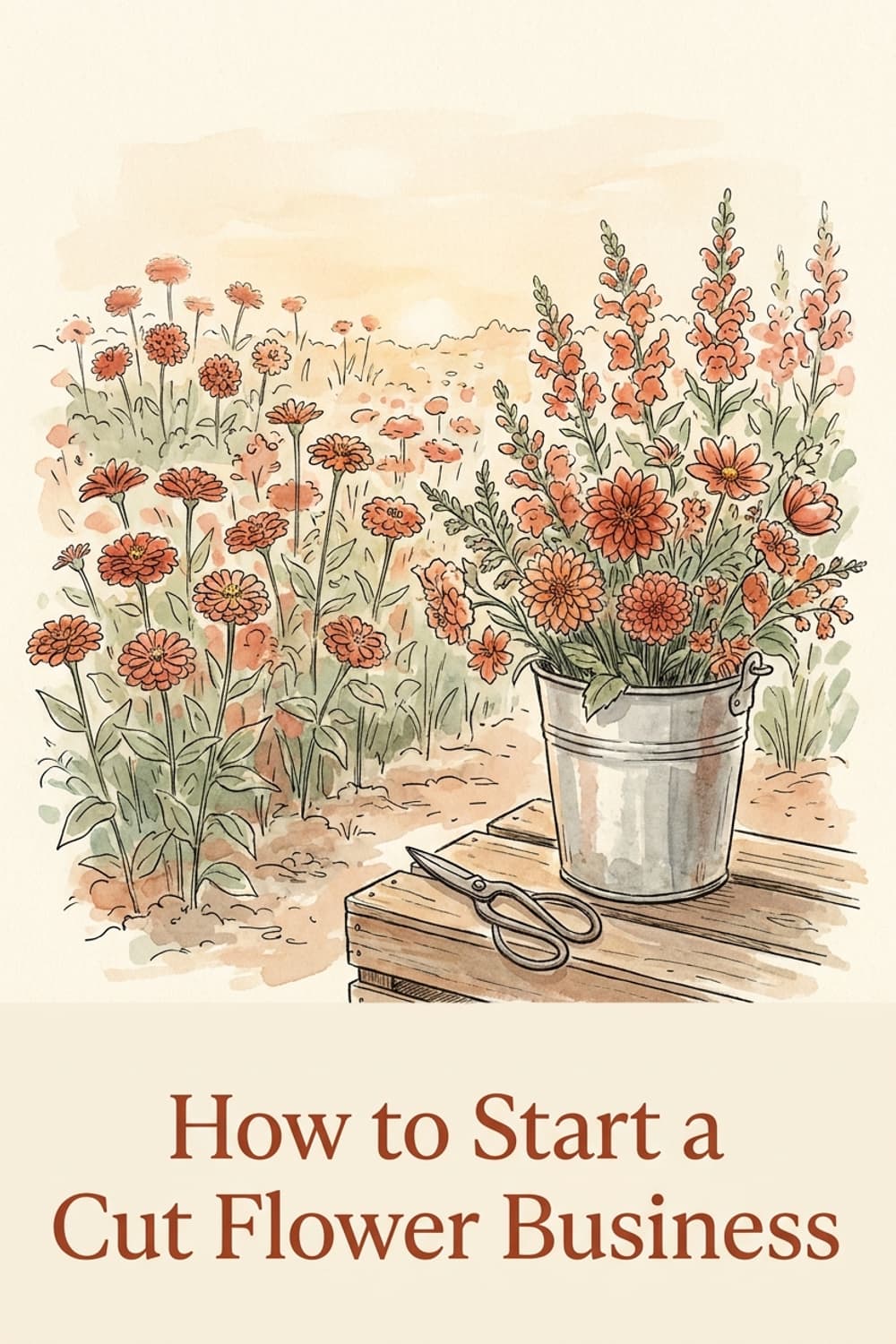 Pinterest pin: How to Start a Cut Flower Business