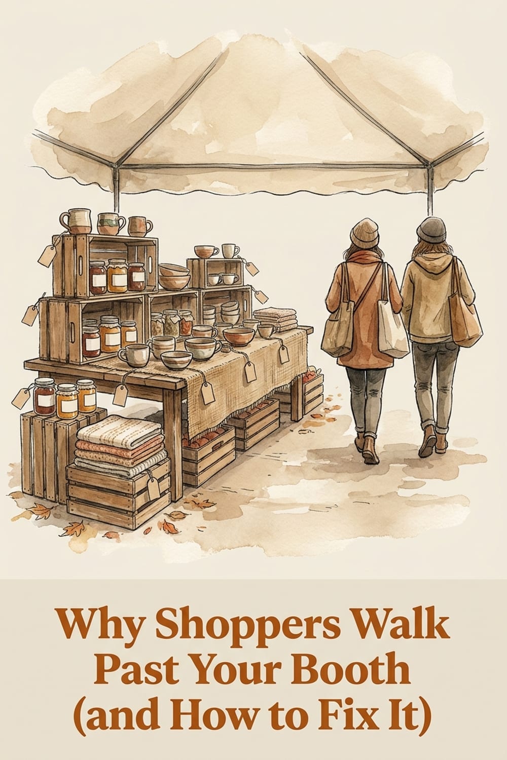 Pinterest pin: Why Shoppers Walk Past Your Booth (and How to Fix It)